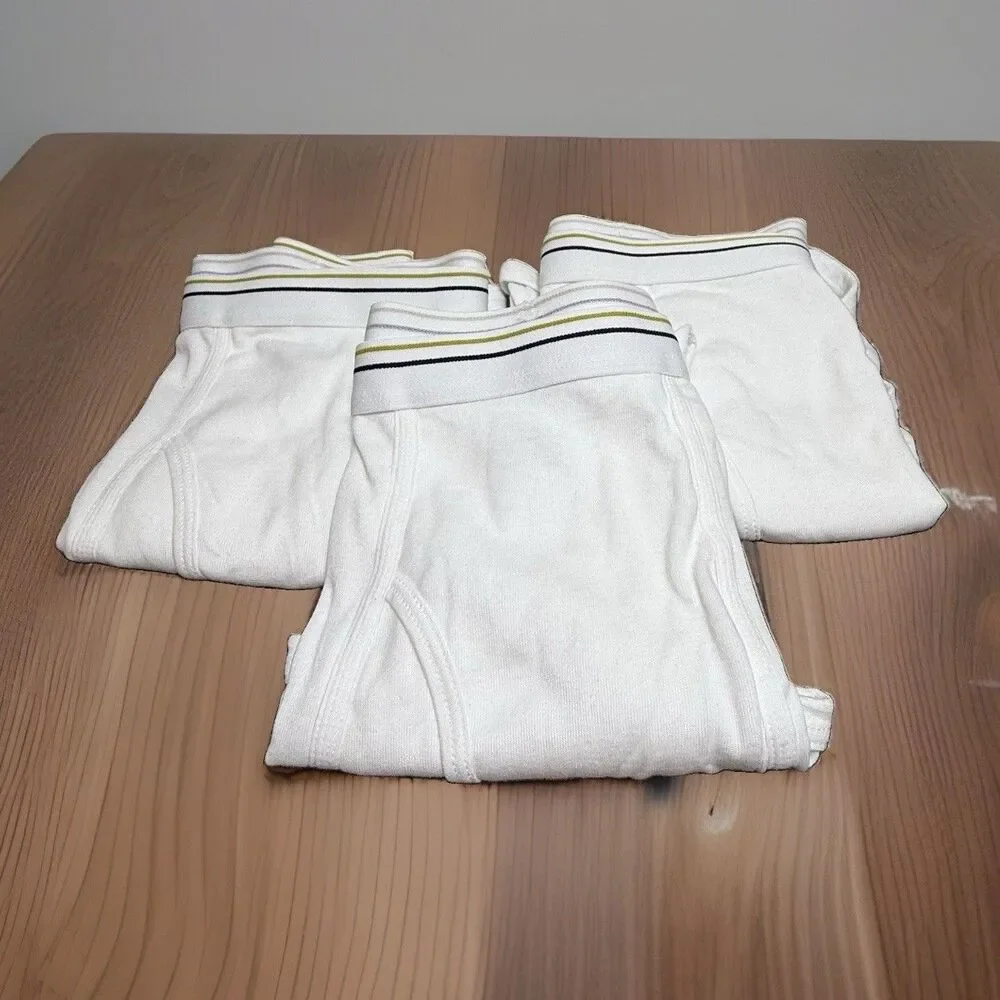 3 Stafford Mens Size 42 Large Tighty Whities Full Cut Briefs Underwear JCPenney